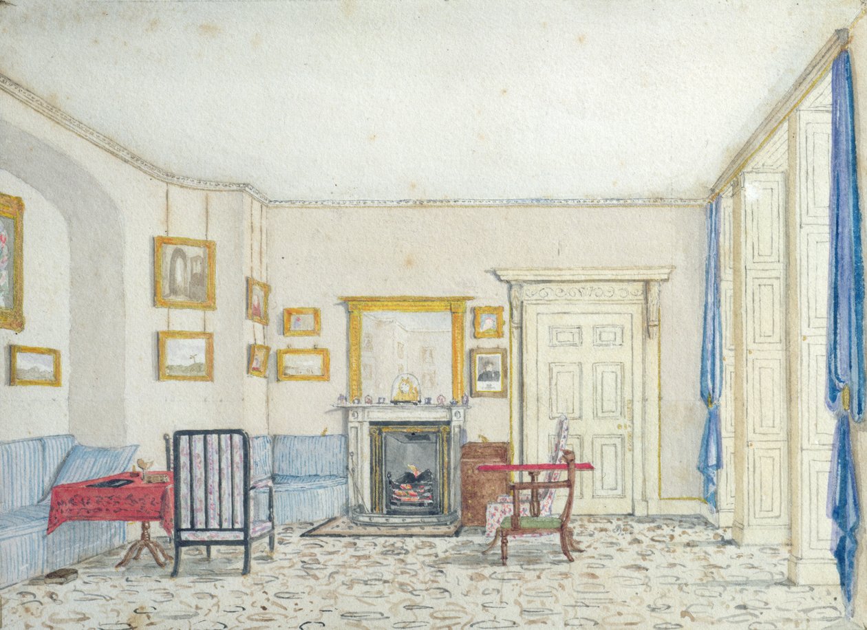 Interieur op Curzon Street, c.1830 door English School