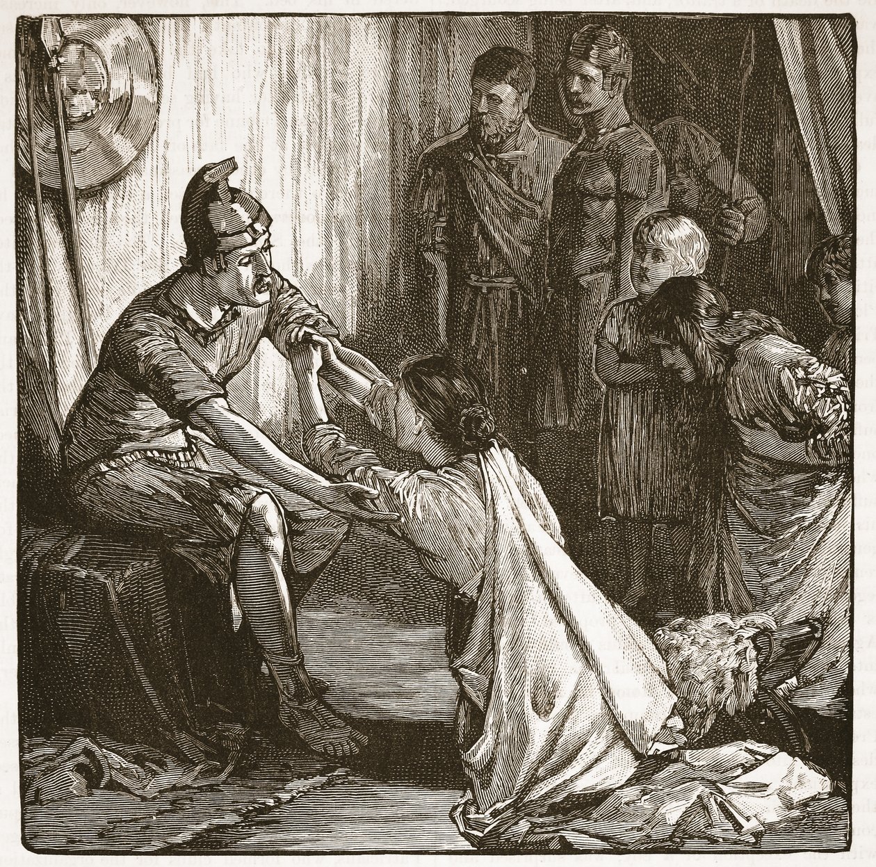 Interview tussen Coriolanus en zijn vrouw en moeder door English School