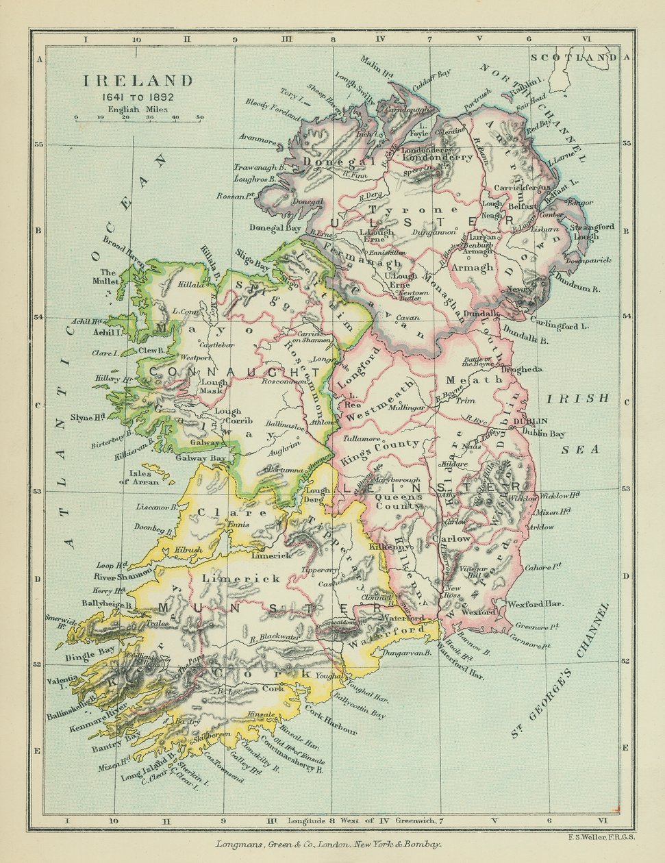 Ierland (kleurenlitho) door English School