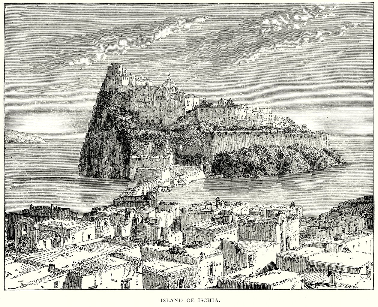 Eiland Ischia (gravure) door English School