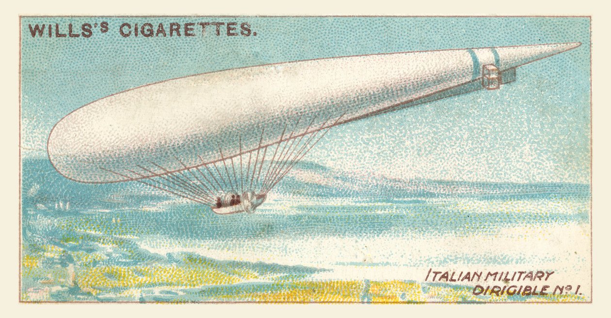 Italiaans militair luchtschip nr. 1 (chromolitho) door English School
