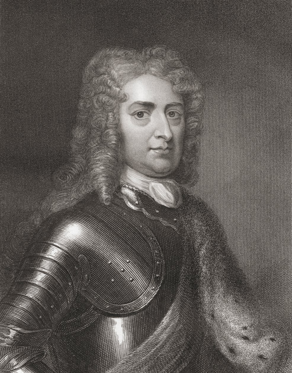 John Churchill (1650-1722) 1e Hertog van Marlborough uit Gallery of Portraits, gepubliceerd in 1833 door English School