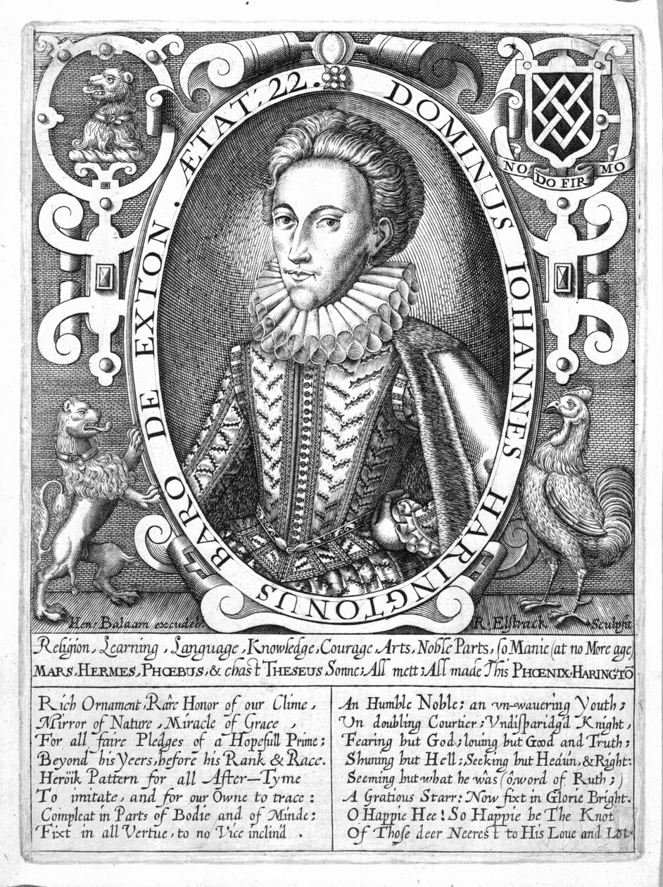 John Harington, 2e Baron Harington van Exton, gegraveerd door Renold Elstrack, c.1610-14 door English School