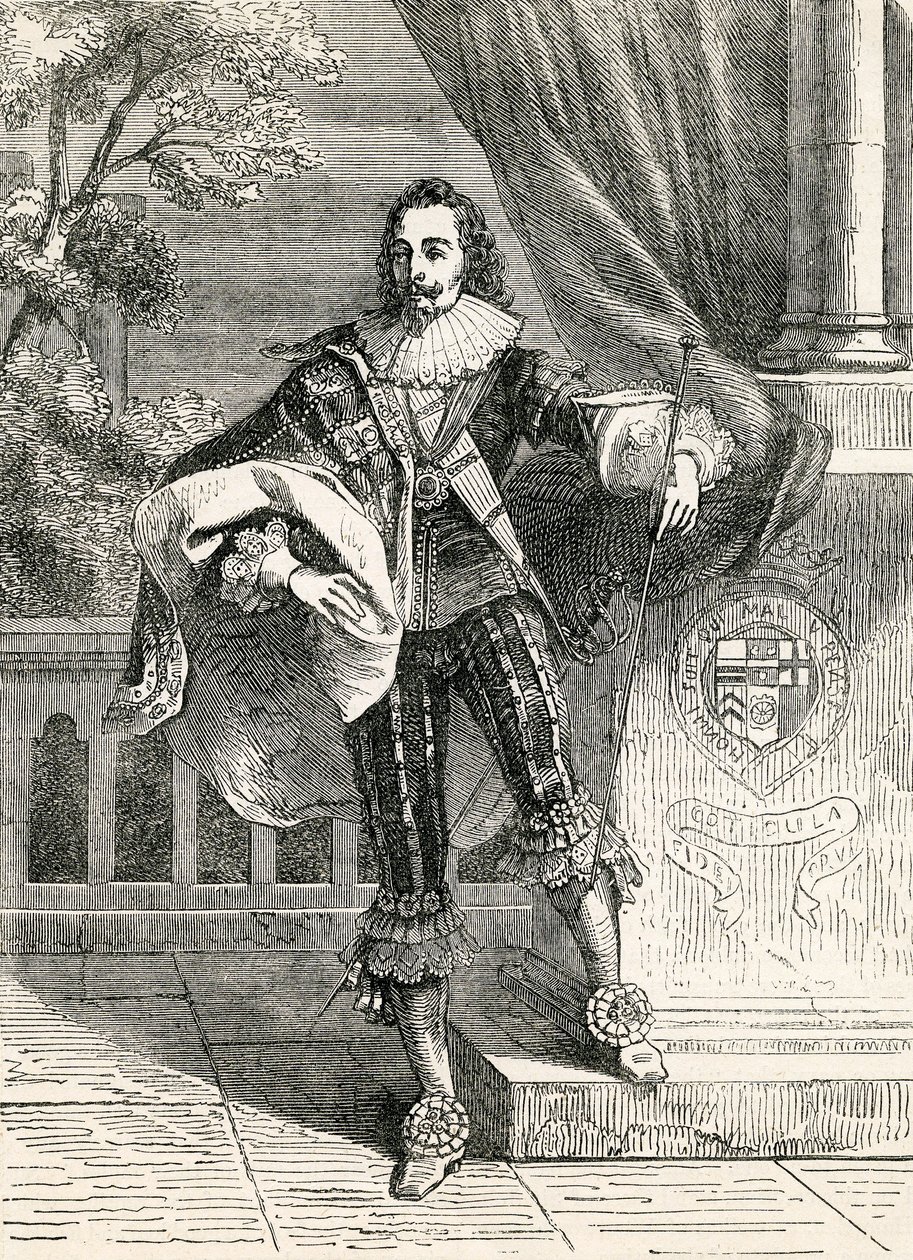 Koning Charles I (illustratie uit John Cassells Geïllustreerde Geschiedenis van Engeland) door English School