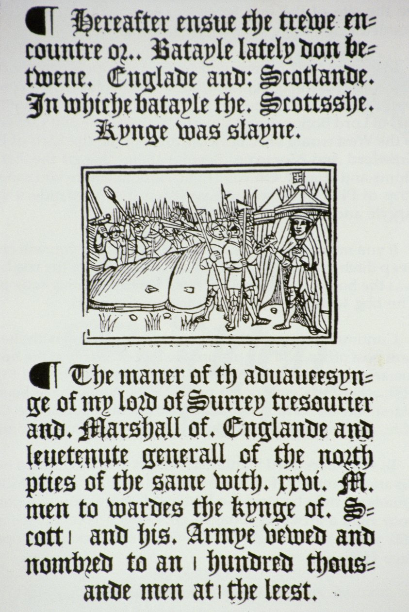 Koning Hendrik VIII (1491-1547) en zijn ridders na de Engelse overwinning op de Schotten bij Flodden Field, in 1513 door English School