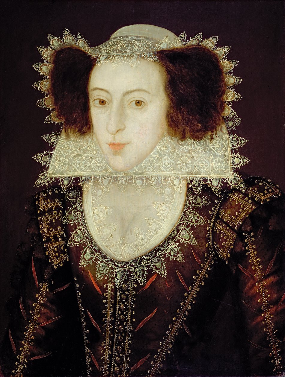 Lady Francis Fairfax, ca.1610 (olieverf op eiken paneel) door English School