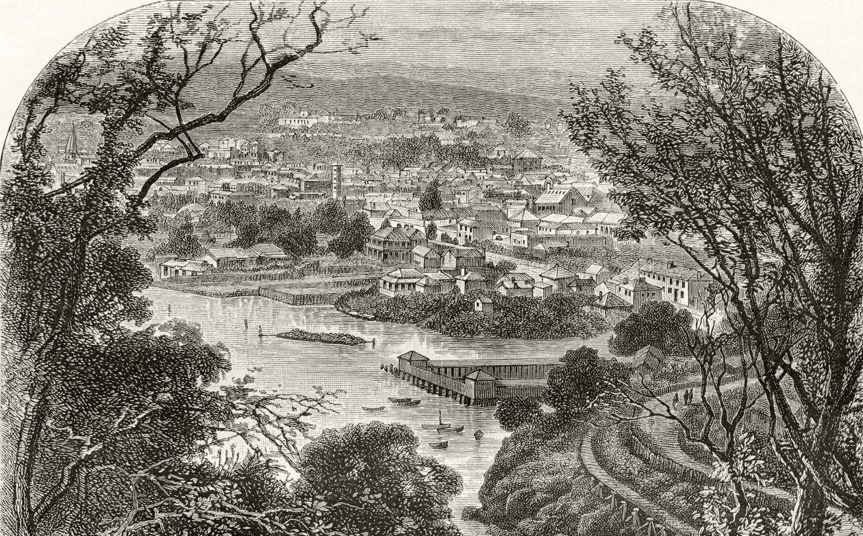 Launceston, Tasmanië, ca. 1880, uit 