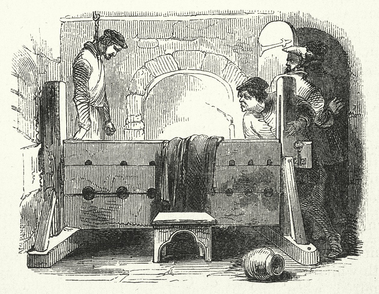 Lollards: Moord op Richard Hunne (gravure) door English School