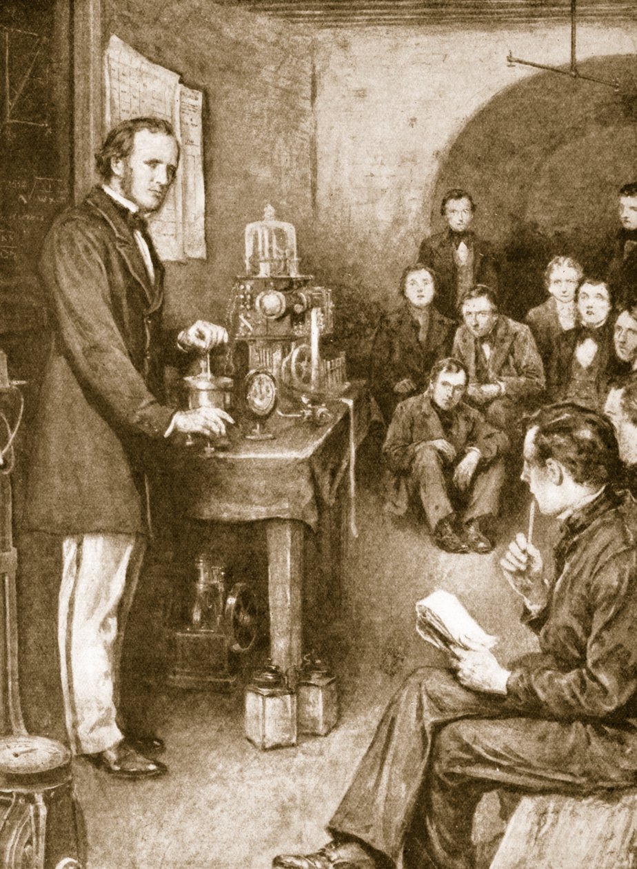 Lord Kelvin begon zijn wetenschappelijk onderzoek in Glasgow in een wijnkelder die hij ombouwde tot laboratorium door English School