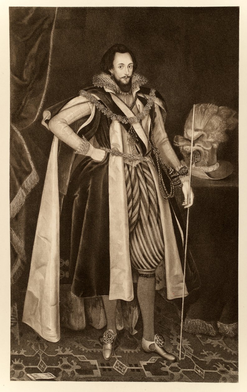 Ludovic Stuart, Tweede Hertog van Lennox, uit James I en VI, gedrukt door Manzi Joyant & Co. Parijs, 1904 door English School