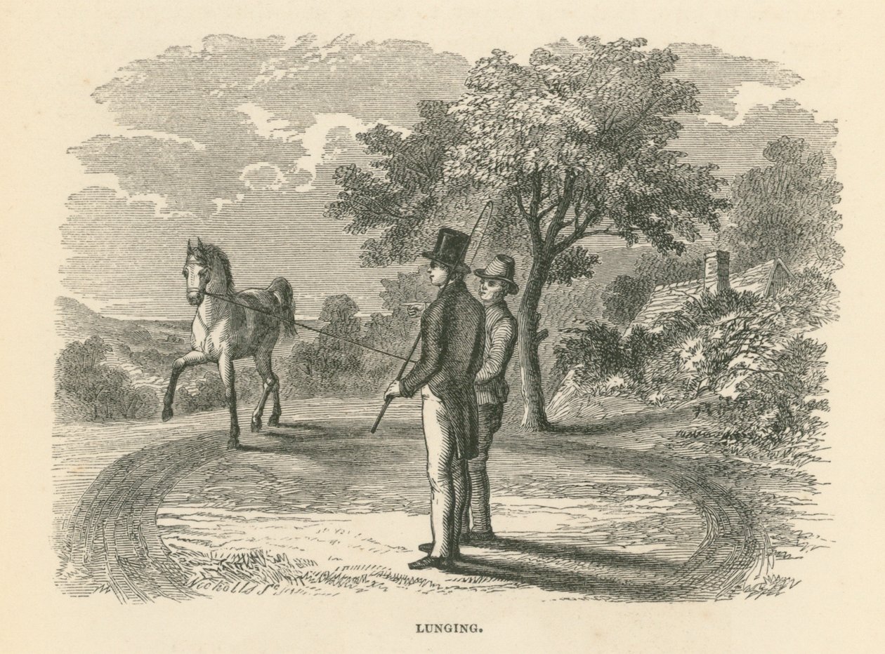 Longeren (gravure) door English School