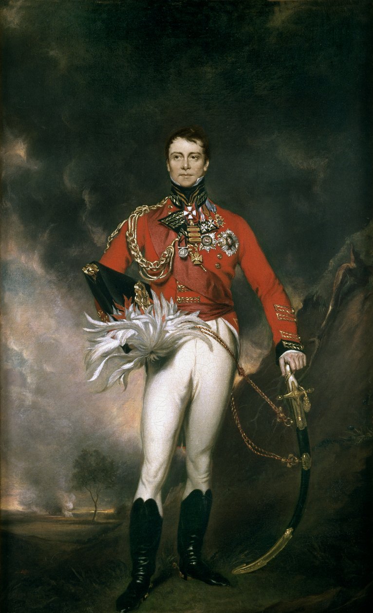 Generaal-majoor Sir James Kempt, ca. 1824 door English School