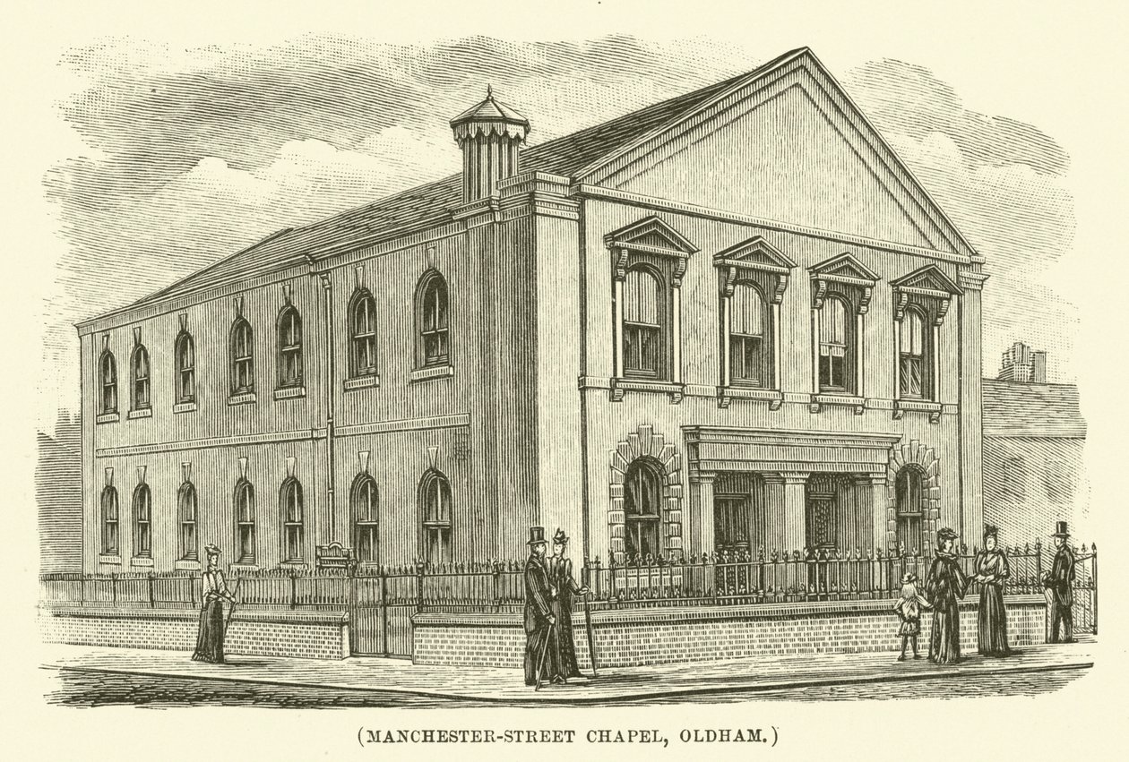 Manchester-Street Chapel, Oldham (gravure) door English School