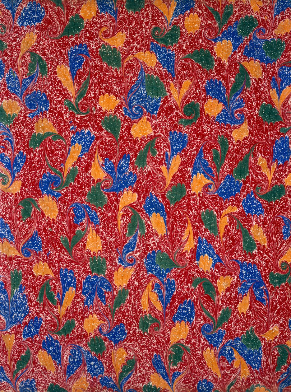 Marmeren schutblad, 1950s door English School