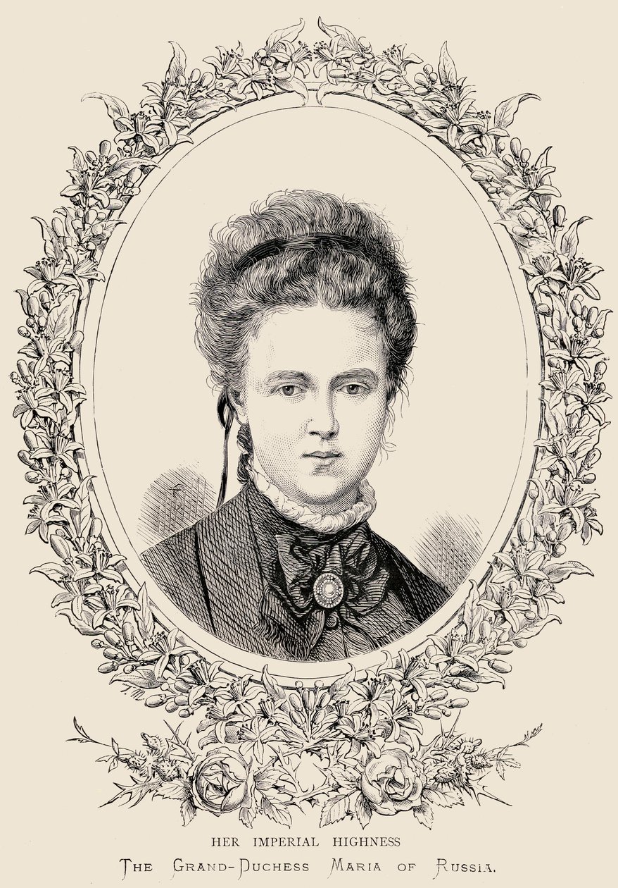 Maria Alexandrovna (1853-1920) Haar Keizerlijke Hoogheid De Groothertogin van Rusland door English School