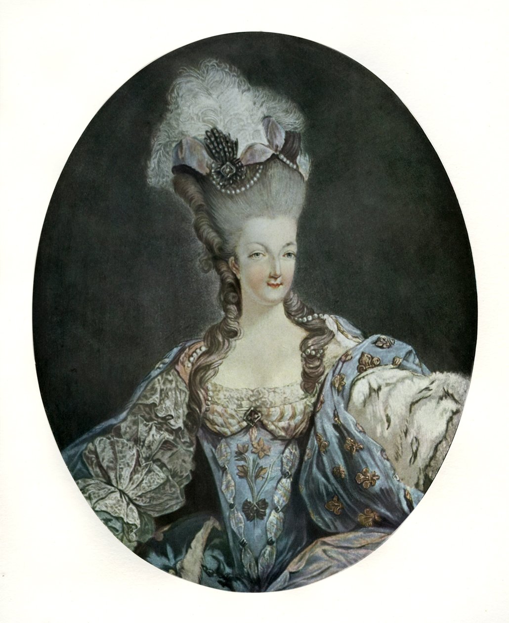 Marie Antoinette, koningin van Frankrijk (prent) door English School