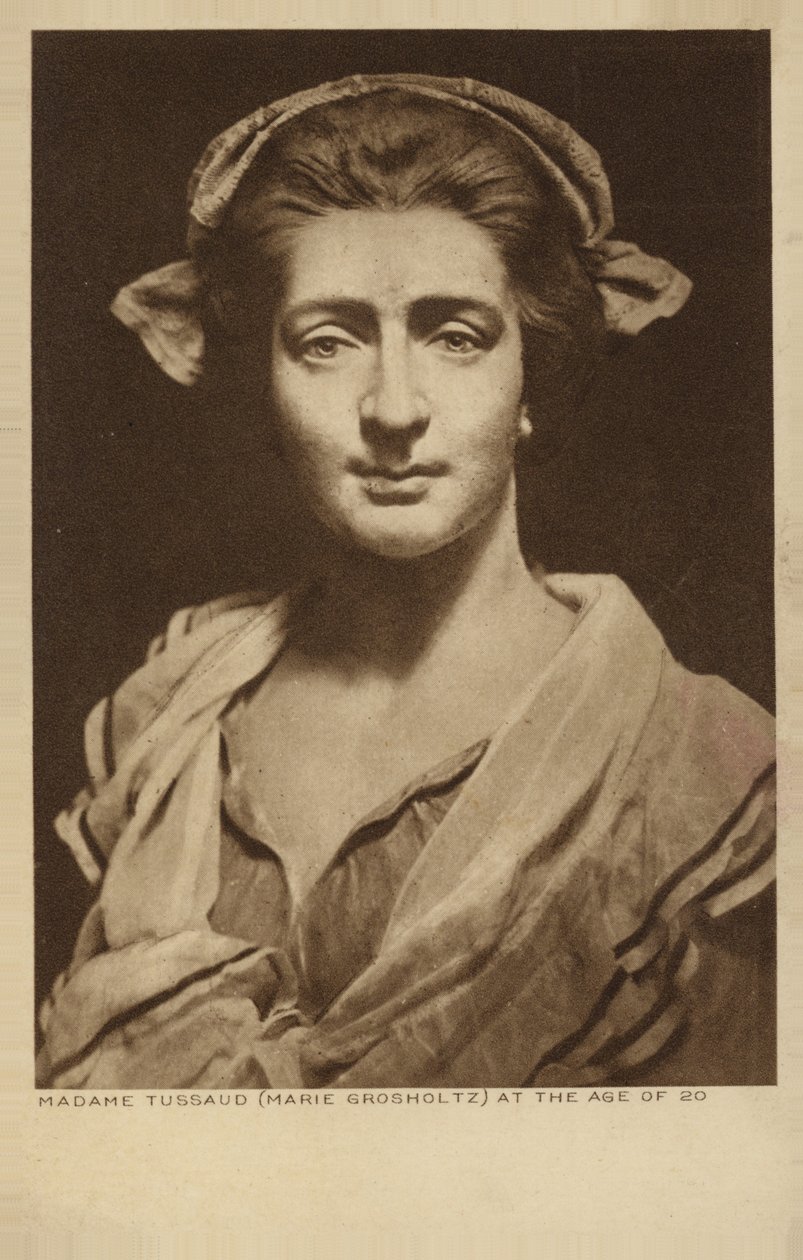 Marie Tussaud, Franse kunstenares en wassenbeeldenkunstenares (litho) door English School