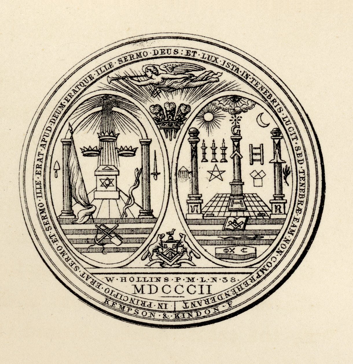 Vrijmetselaarzegel, 1802, uit 
