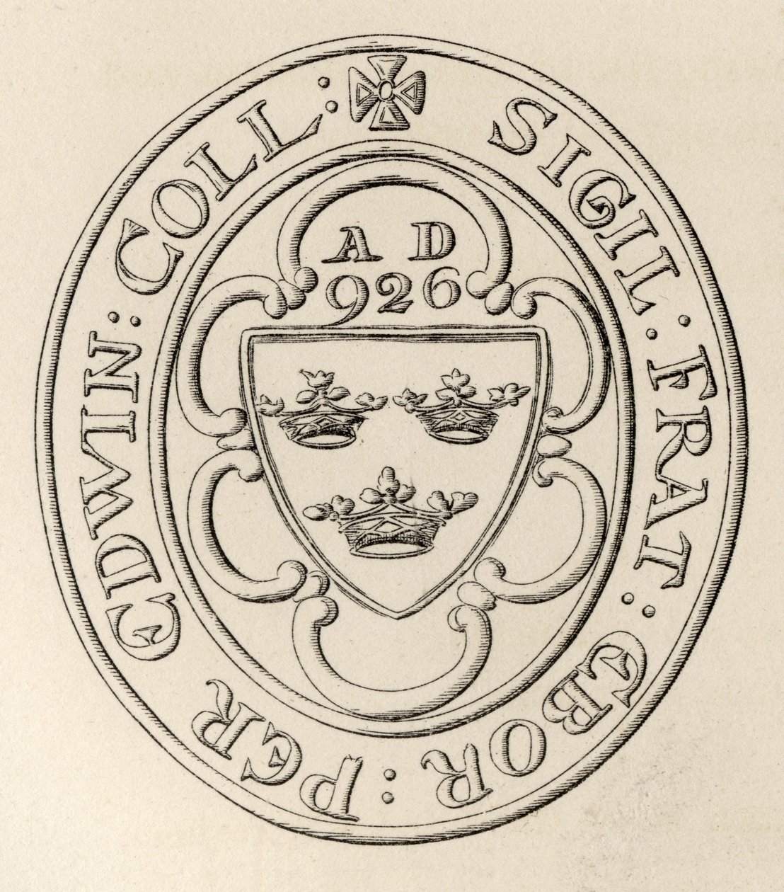 Vrijmetselaarszegel van de Grand Lodge of All England, York, ca. 1766, uit The History of Freemasonry, volume II, uitgegeven door Thomas C. Jack, Londen, 1883 door English School