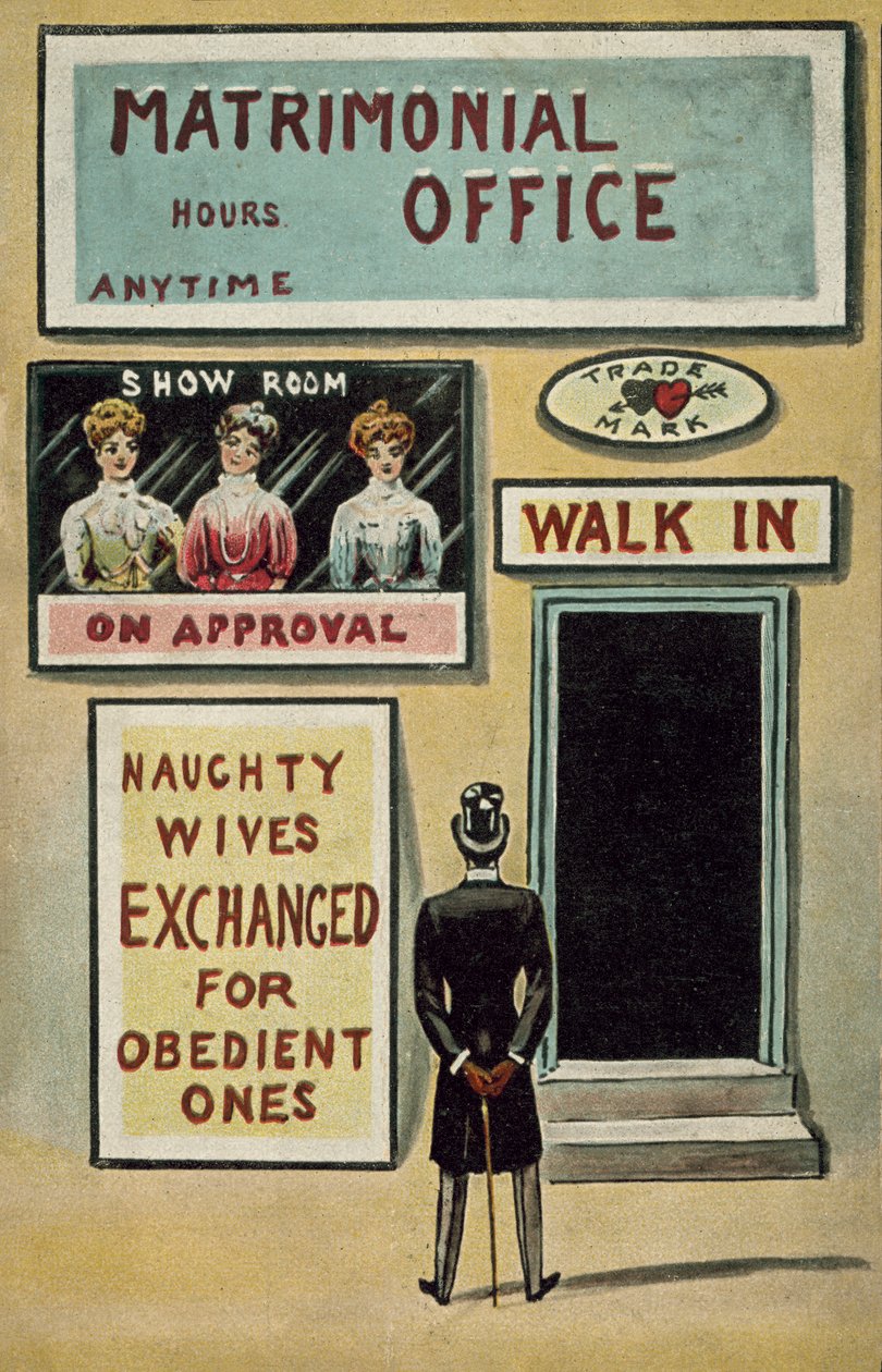 Huwelijksbureau (kleurenlitho) door English School