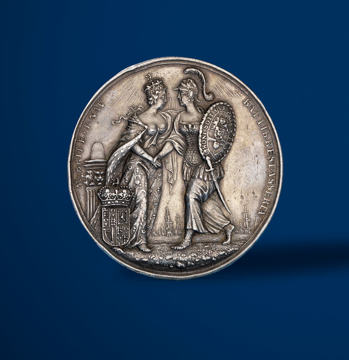 Medaille ter herdenking van de kroning van Willem en Mary, 1689 (zilver) (achterkant van 419670) door English School