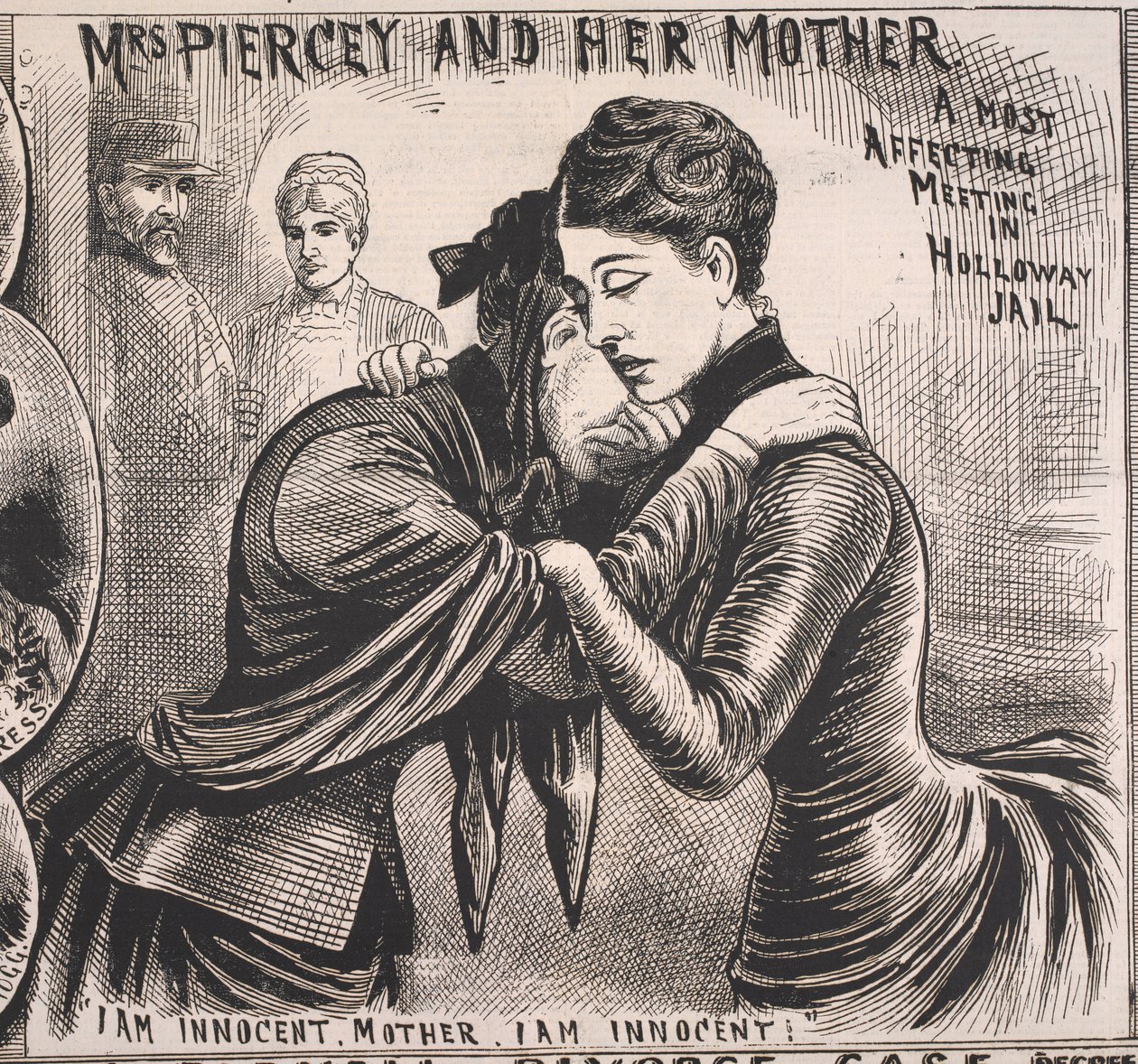 Mevrouw Piercey en haar moeder, Illustrated Police News, 22 november 1890 (afdruk) door English School