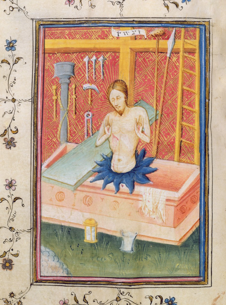 Christus met de Instrumenten van de Passie, uit de Knightley Psalter door English School