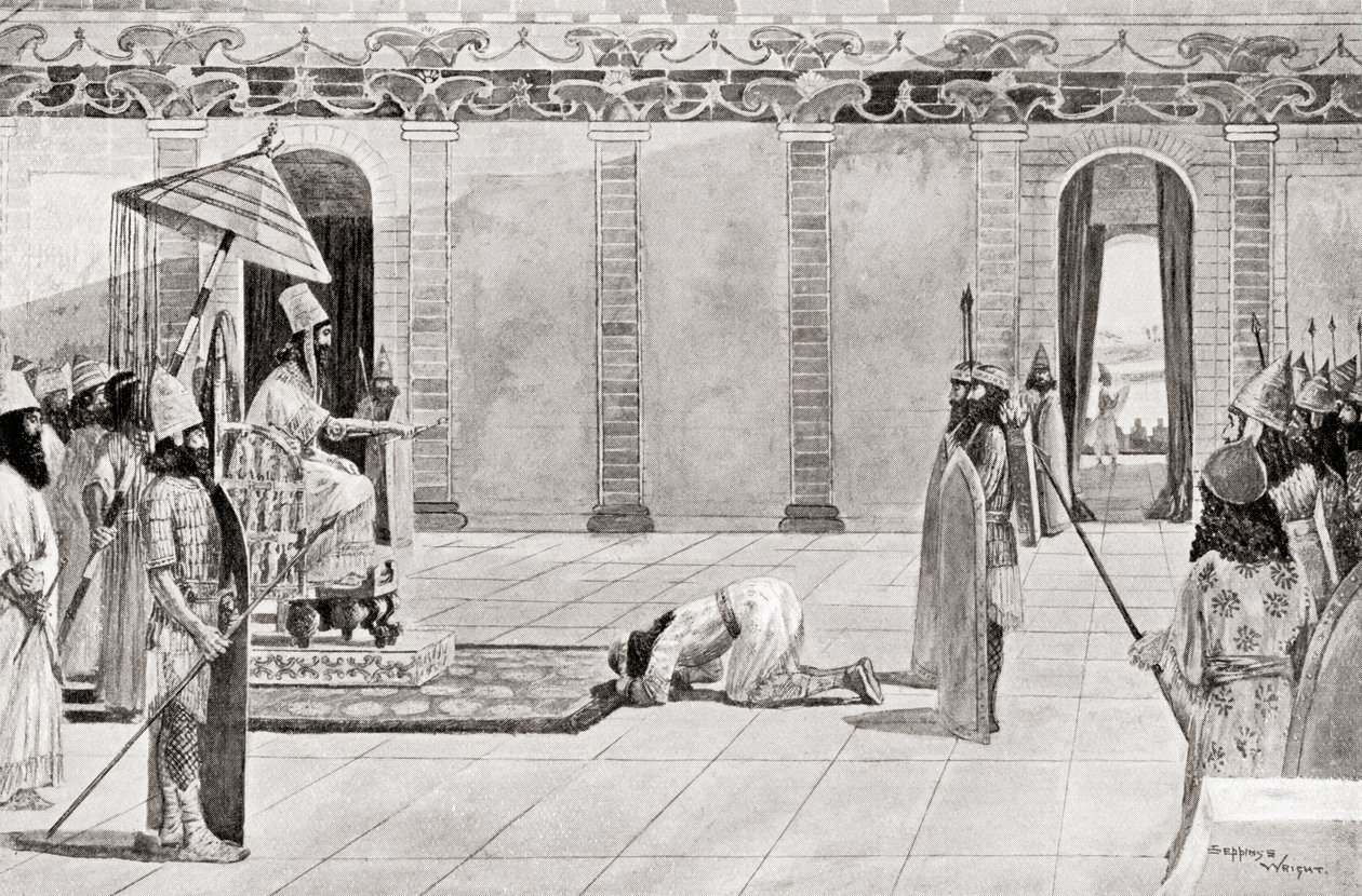 Nabonidus koning van Babylonië, uit Hutchinson