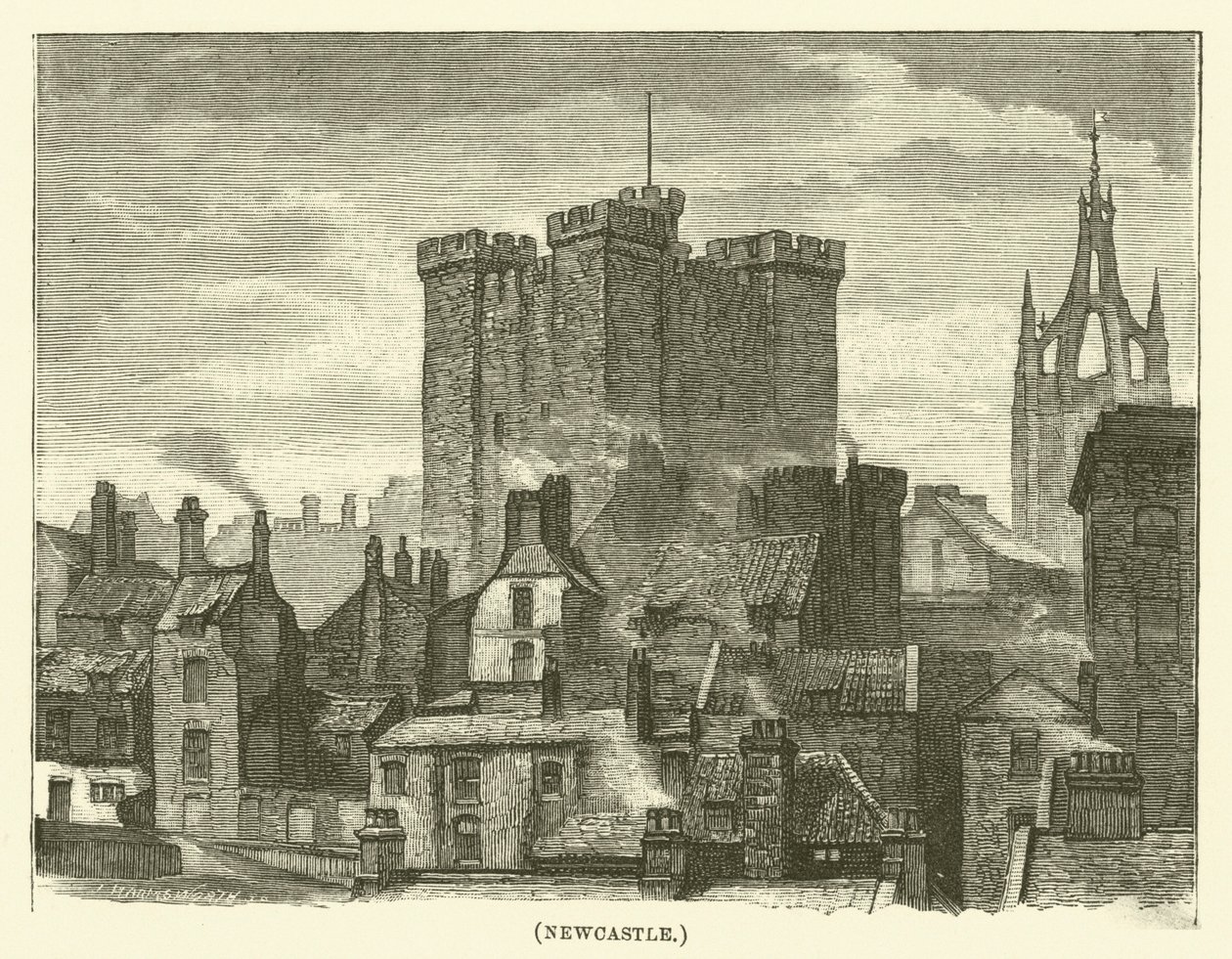 Newcastle (gravure) door English School