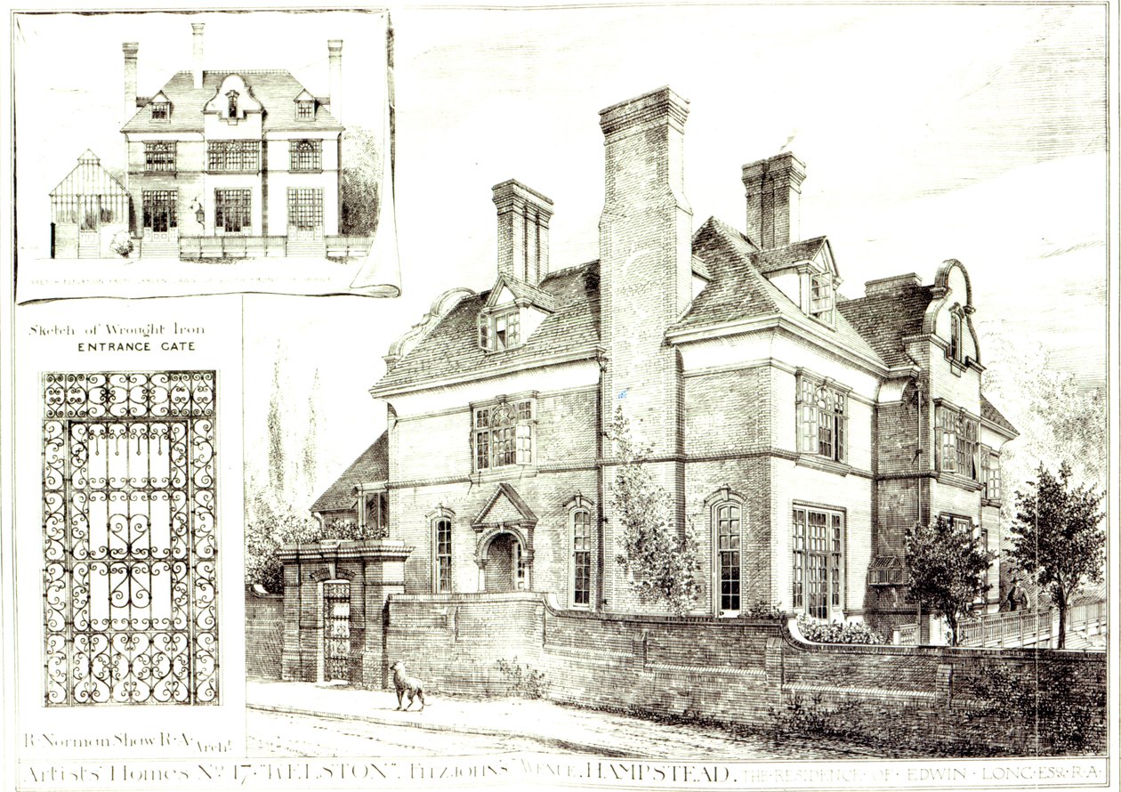 No.17 Kelston, St. Johns Avenue, uit The Building News, 10 februari 1882 door English School