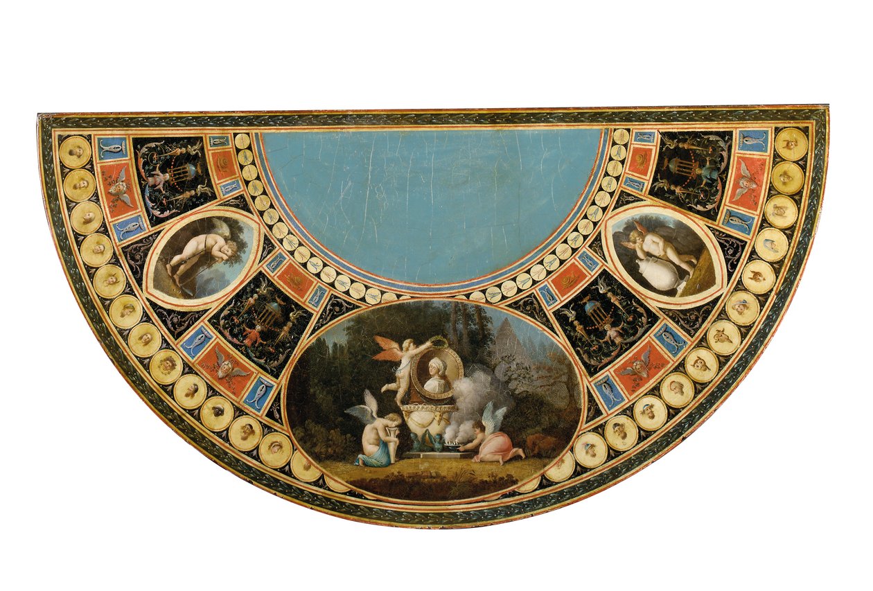 Een van een paar George III theetafels, mogelijk Iers, ca. 1780 door English School
