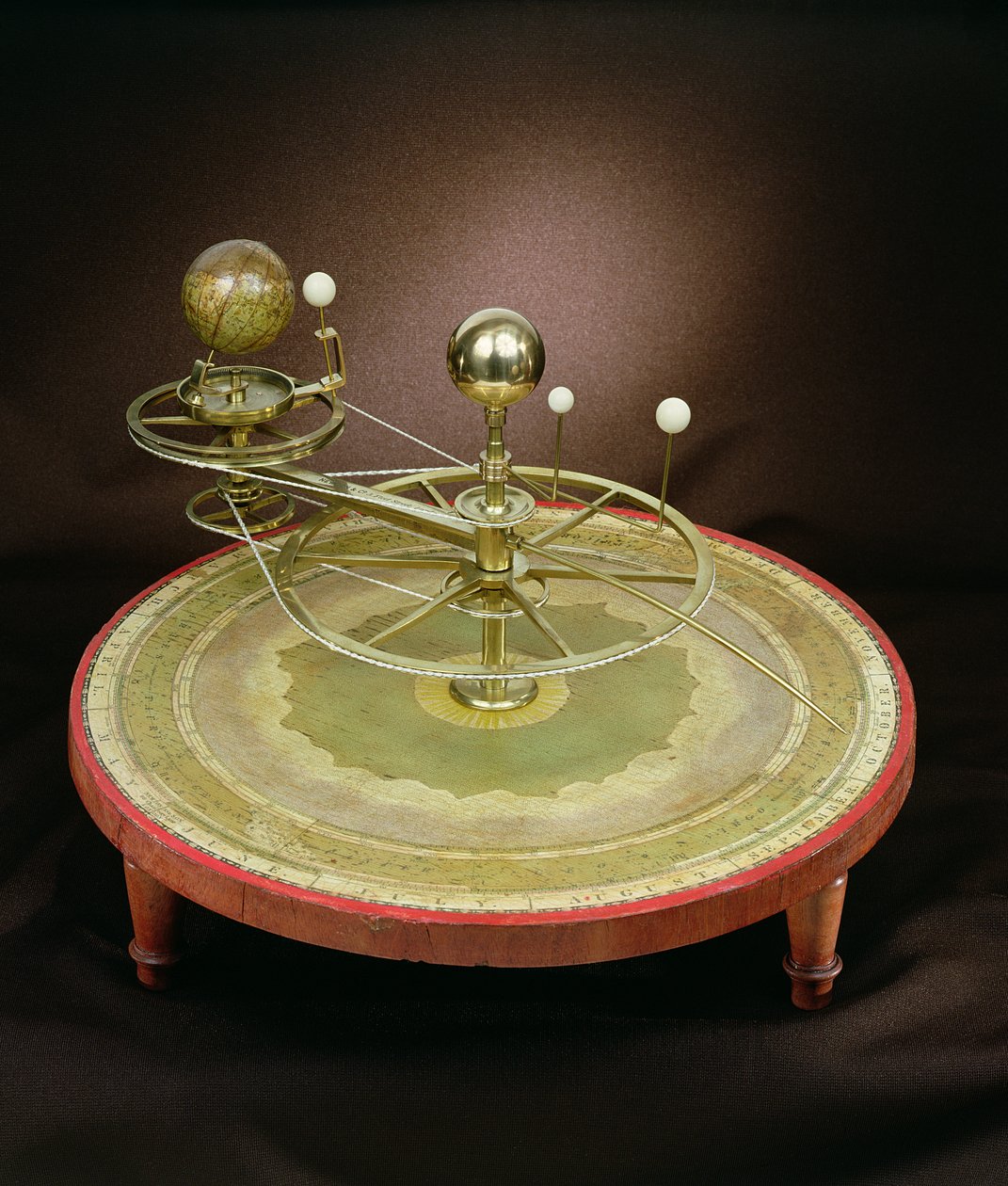 Orrery, gemaakt door Newton & Co., Londen, begin 19e eeuw (messing) door English School