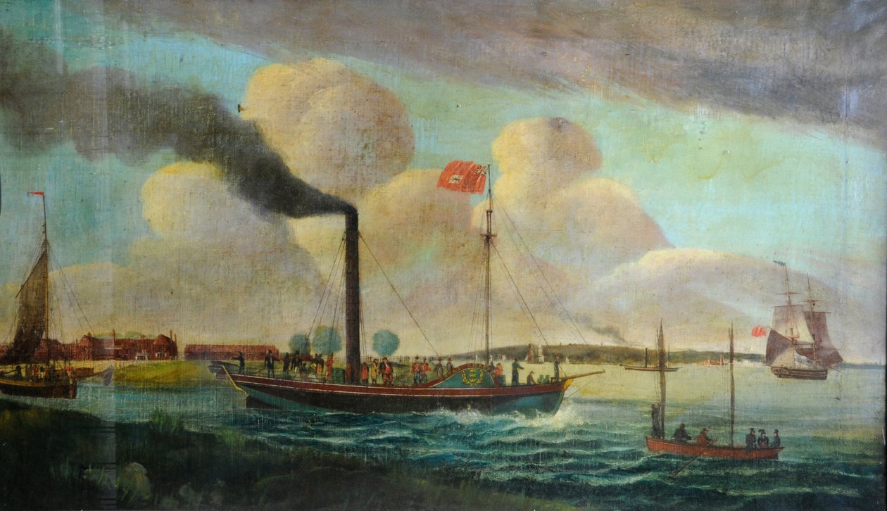 P.S. Royal Charter bij Barton waterside, c.1850 door English School