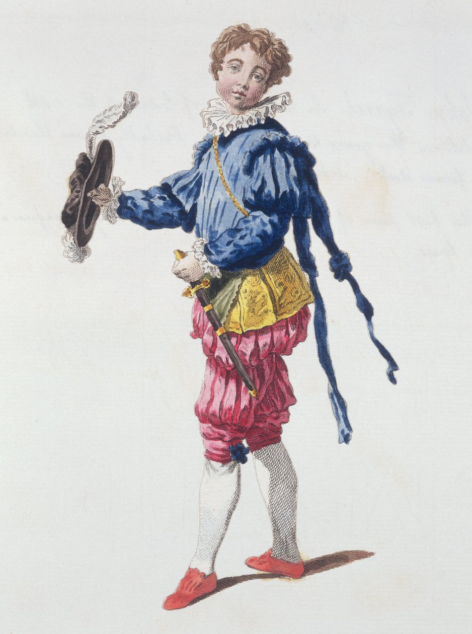 Page aan het Hof tijdens het Regeerperiode van Edward VI door English School