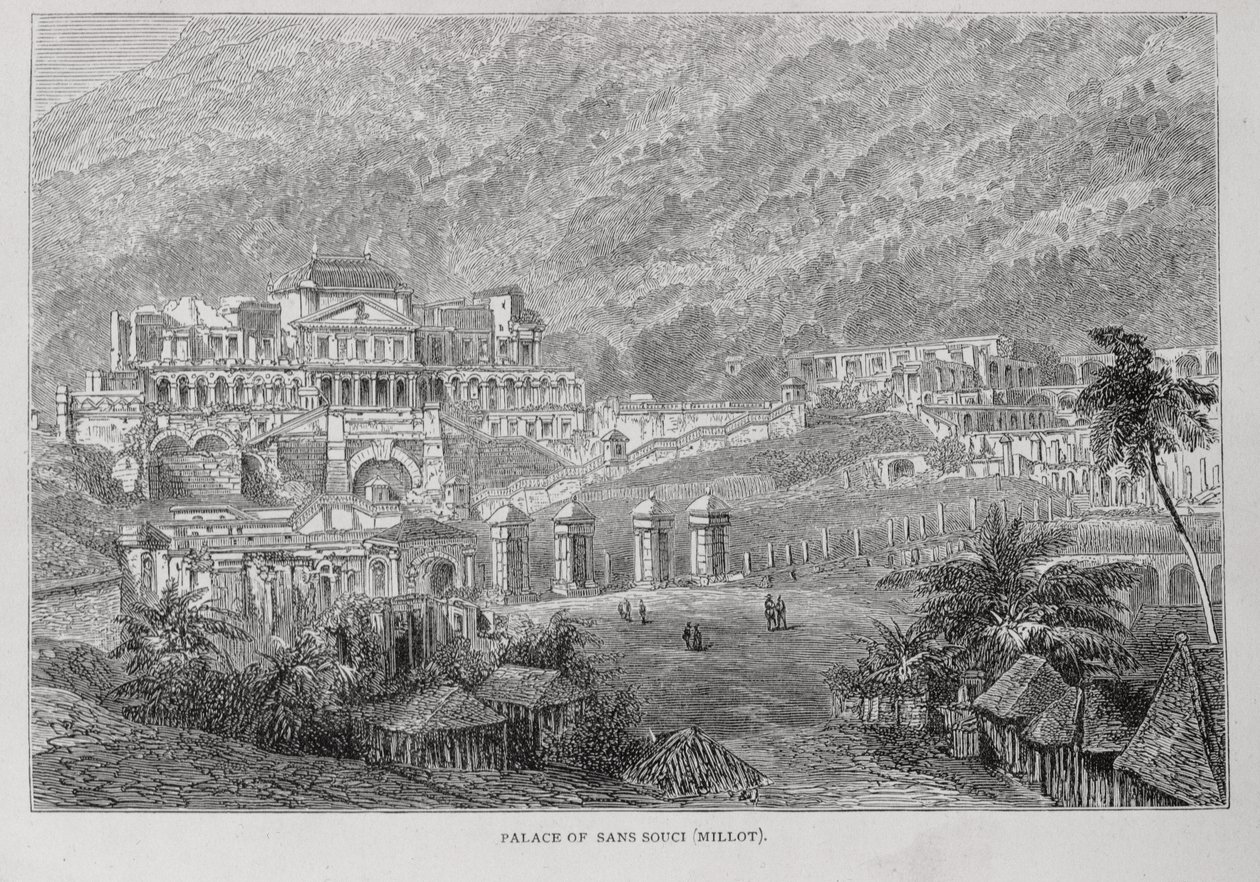 Paleis van Sans Souci, Noord-Hayti, uit Santo Domingo vroeger en nu door Samuel Hazard, uitgegeven 1873 door English School