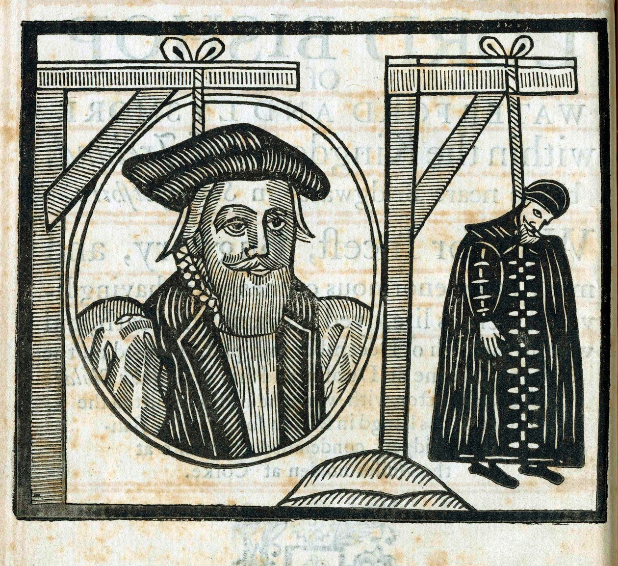 Pamflet aankondiging van de executie van John Atherton en zijn minnaar John Childe voor sodomie door English School