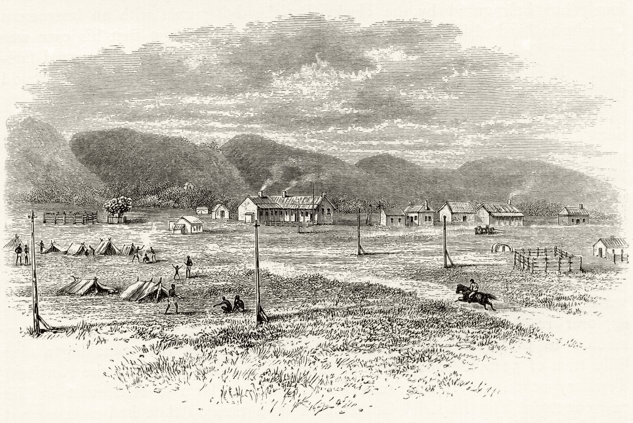 Peake Overland Telegraph Station, Zuid-Australië, ca. 1880, uit 