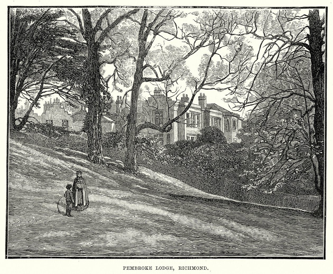 Pembroke Lodge, Richmond (gravure) door English School