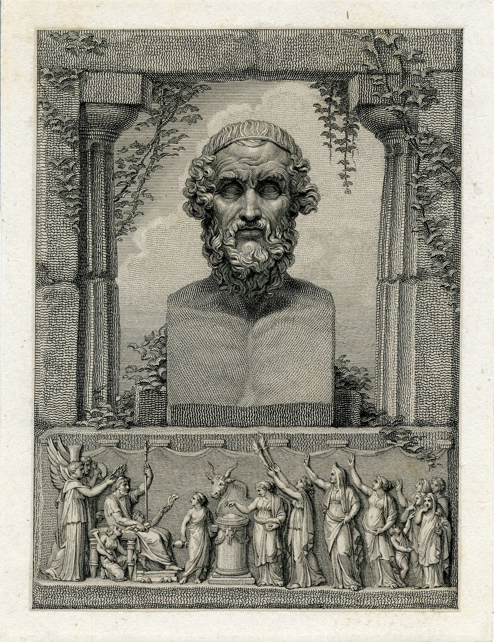 Pindarus, Oude Griekse Lyrische Dichter (ca. 522-ca. 433 v.Chr.) door English School