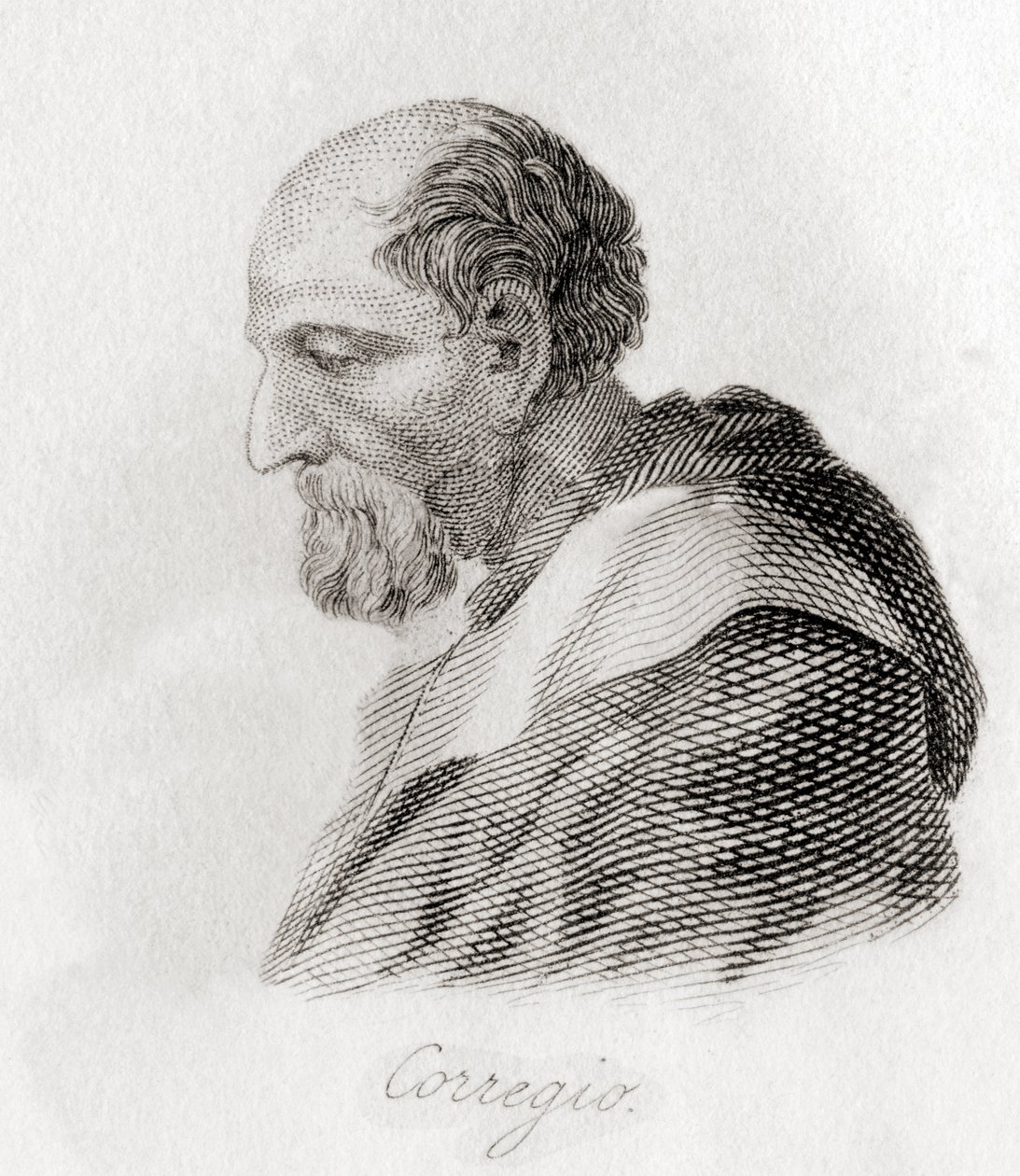 Portret van Antonio Allegri da Correggio door English School