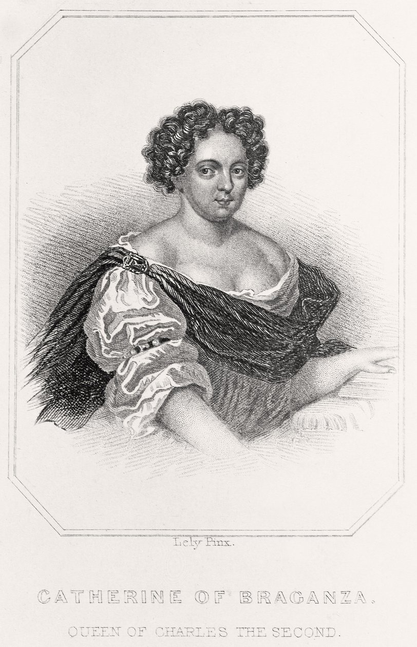Portret van Catherine van Braganza door English School