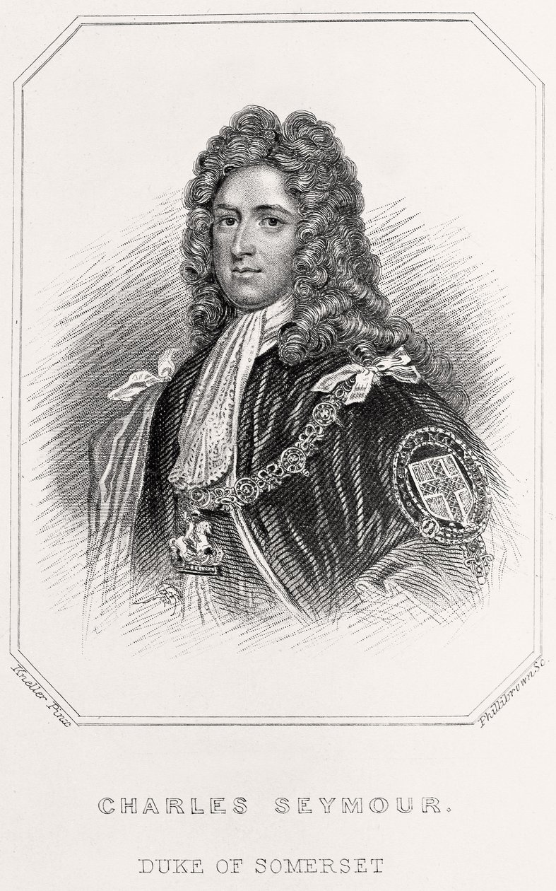 Portret van Charles Seymour, Hertog van Somerset door English School
