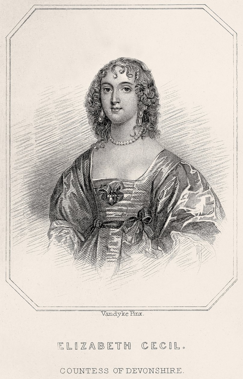 Portret van Elizabeth Cecil, Gravin van Devonshire door English School