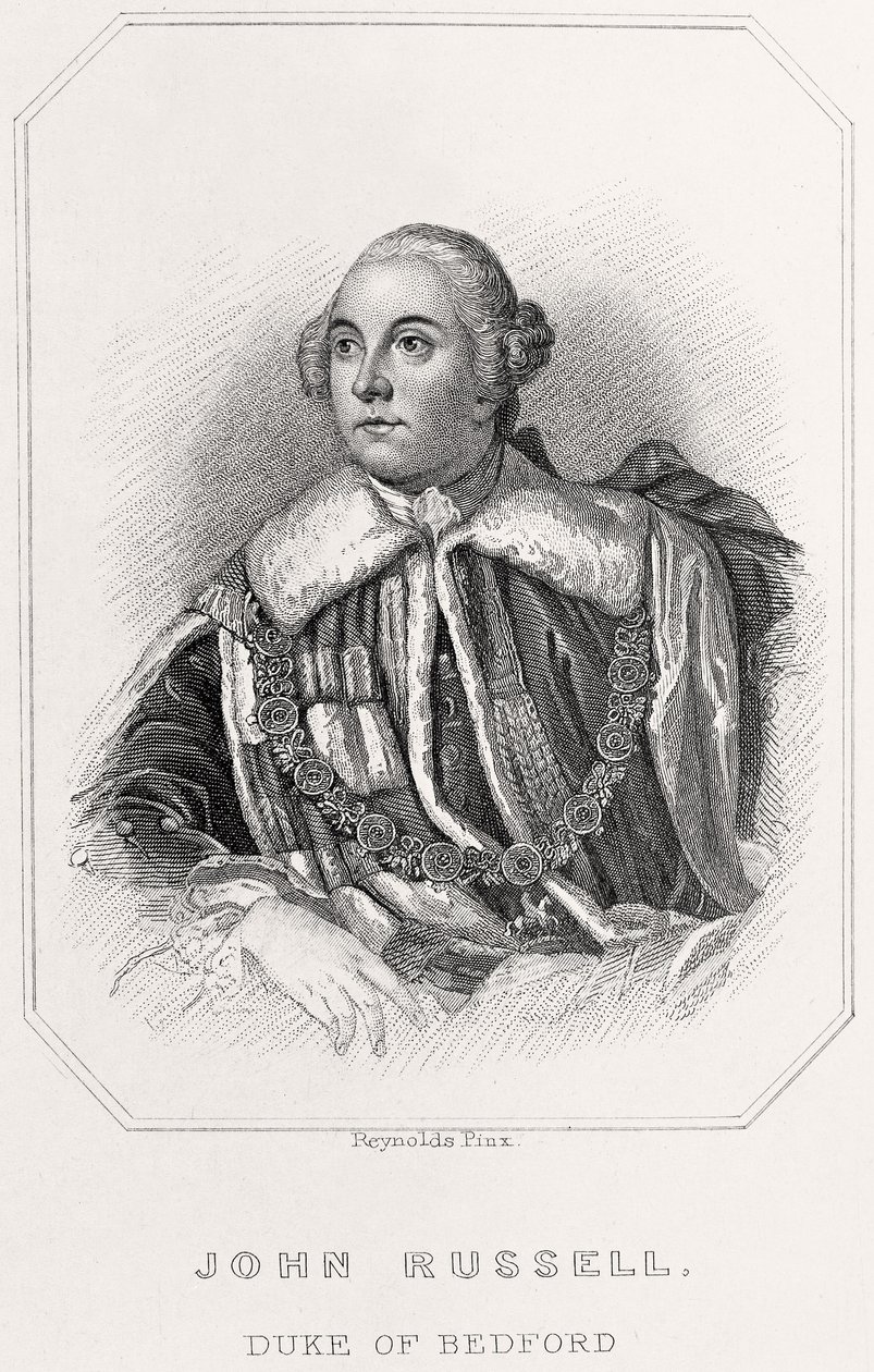 Portret van John Russell, hertog van Bedford, 1835 door English School