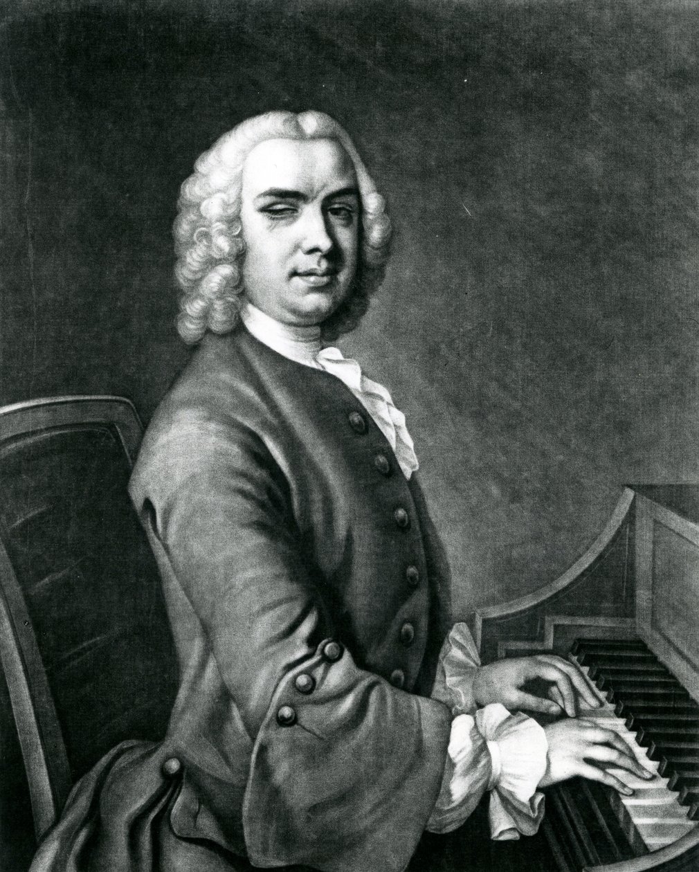 Portret van John Stanley (1712-86) (gravure) door English School