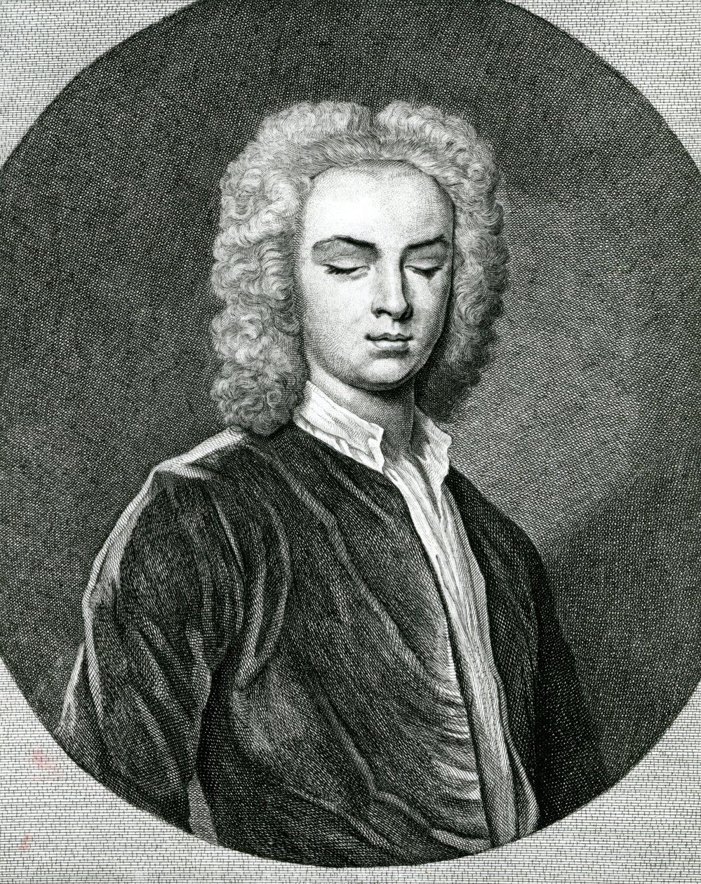 Portret van John Stanley (1712-86) (gravure) door English School