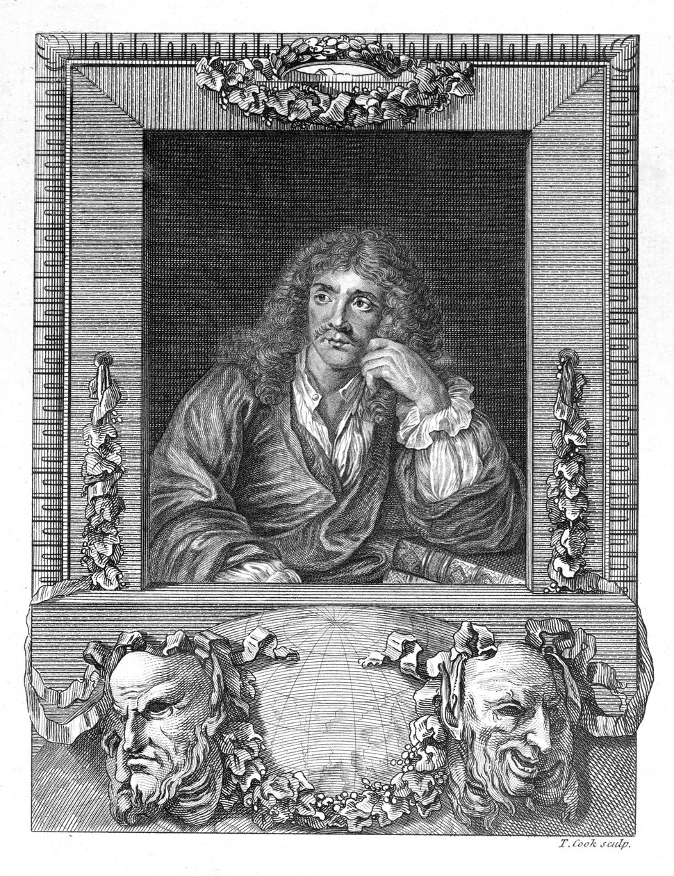 Portret van Molière door English School