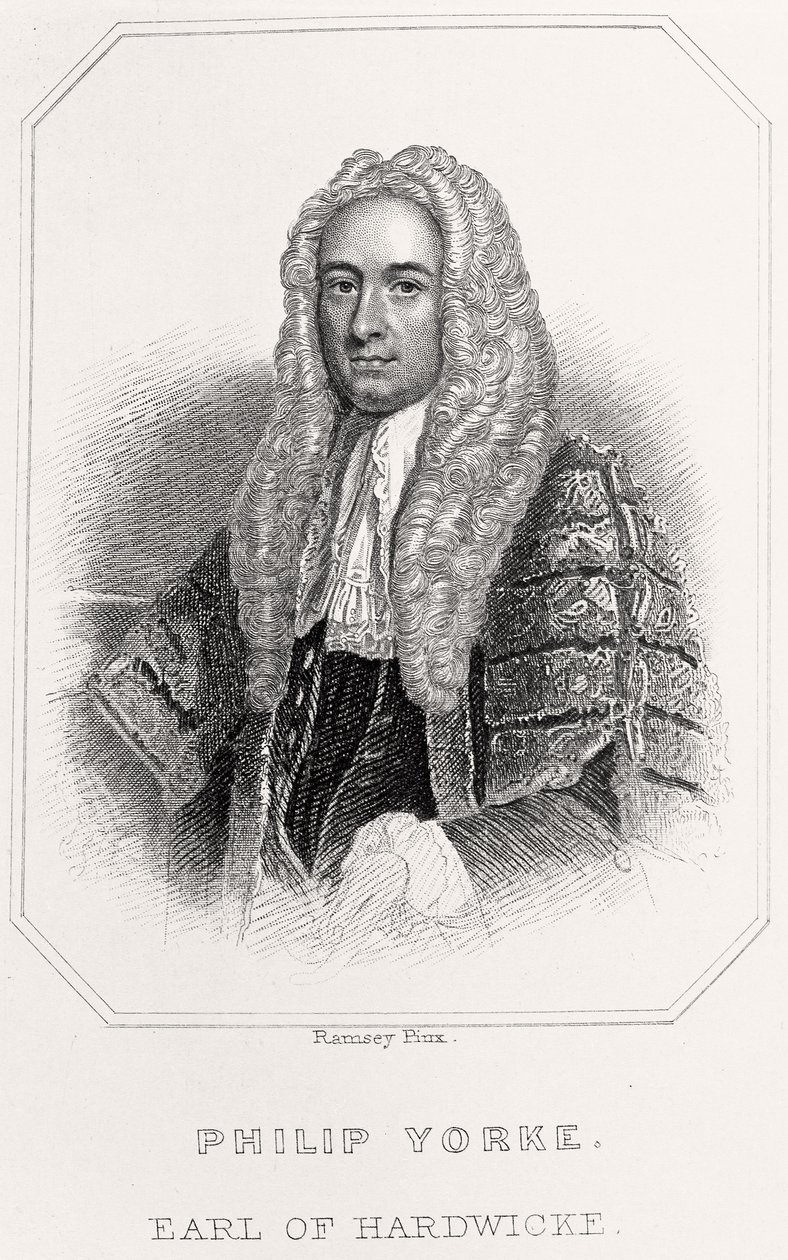 Portret van Philip Yorke, Graaf van Hardwicke door English School