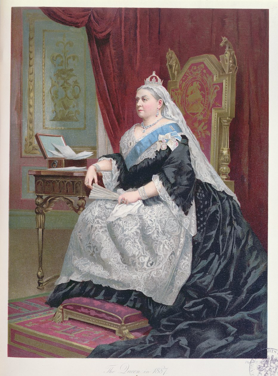 Portret van koningin Victoria ten tijde van haar gouden jubileum in 1887 door English School