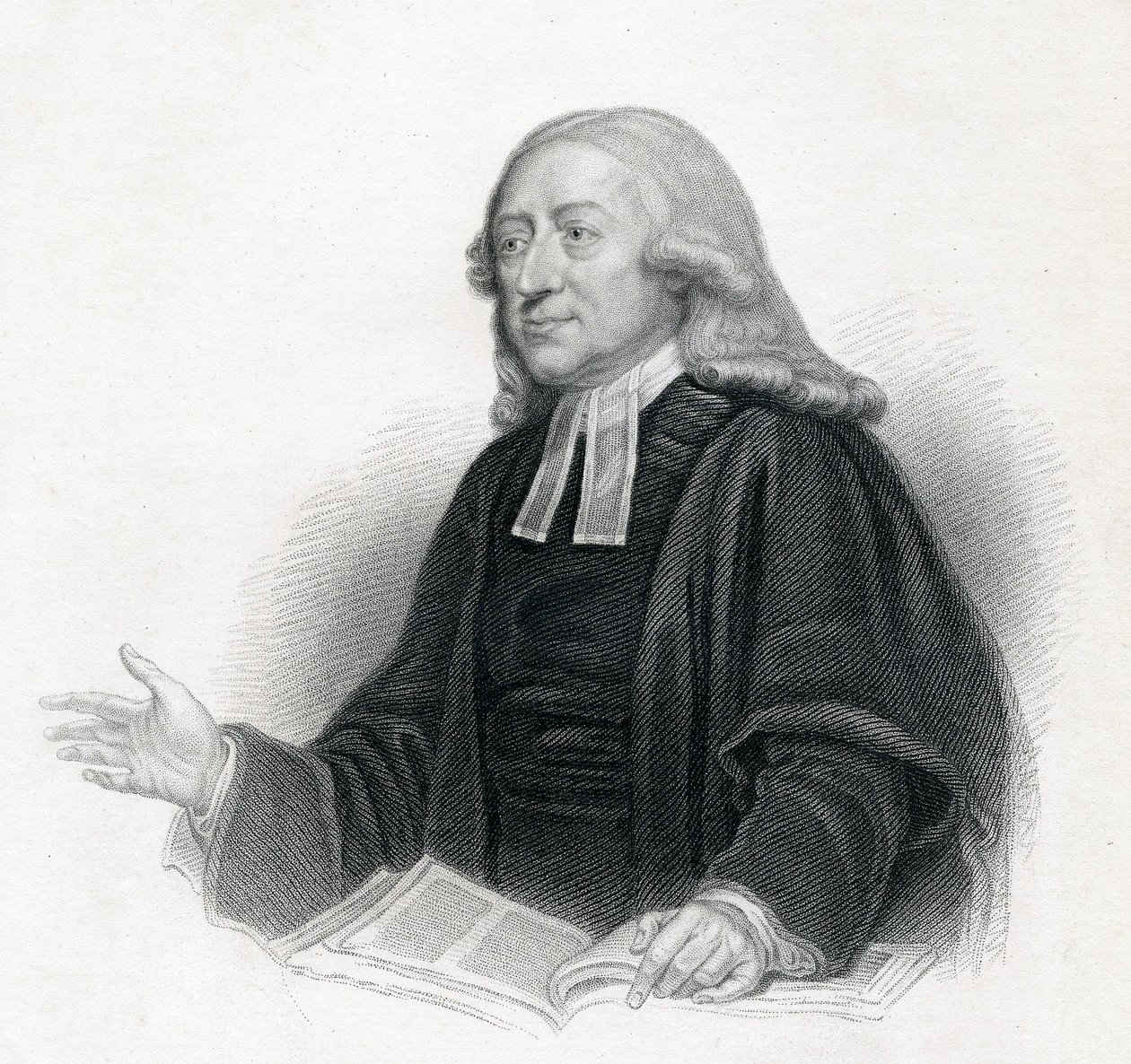 Portret van dominee John Wesley A. M. door English School